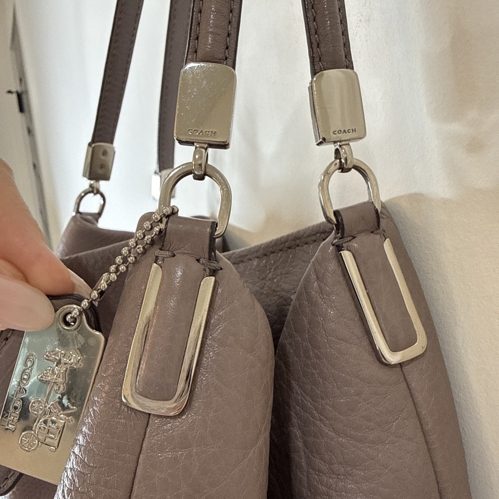 Coach Madison Phoebe Pebbled Leather Triple Compartment Shoulder Bag 26224 Hobo - Picture 3 of 16
